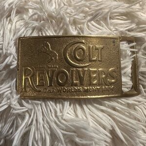 Gold Belt Buckle - Iconic Revolvers Design